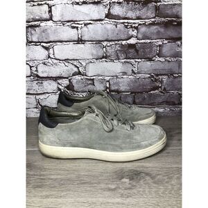 ECCO Grey Suede Leather Lace Up Comfort Casual Sneakers Shoes Men Sz 43EU/10M US